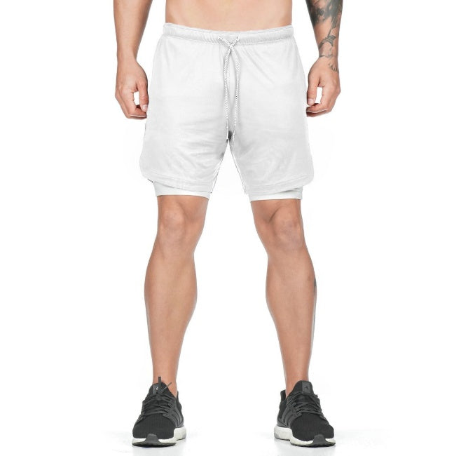 Men's 2-in-1 Sport Shorts - Joggers with Integrated Liner, Hip Pockets, and Hidden Zipper Safety Pockets