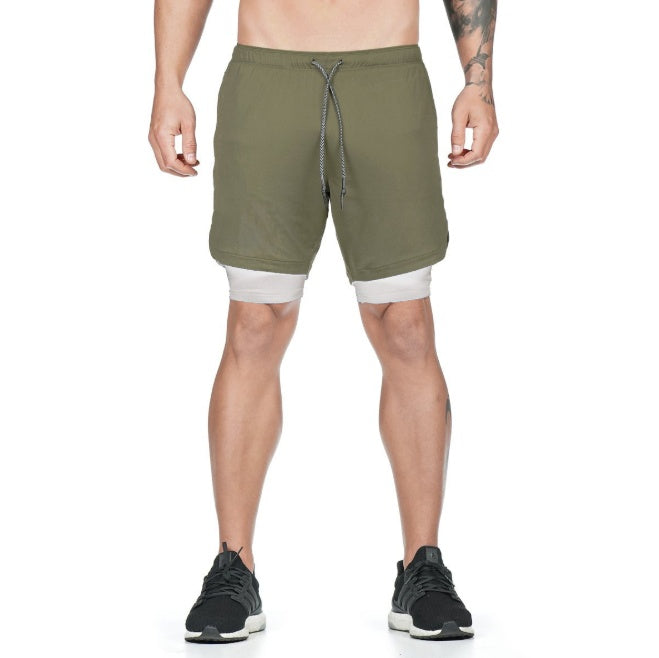 Men's 2-in-1 Sport Shorts - Joggers with Integrated Liner, Hip Pockets, and Hidden Zipper Safety Pockets