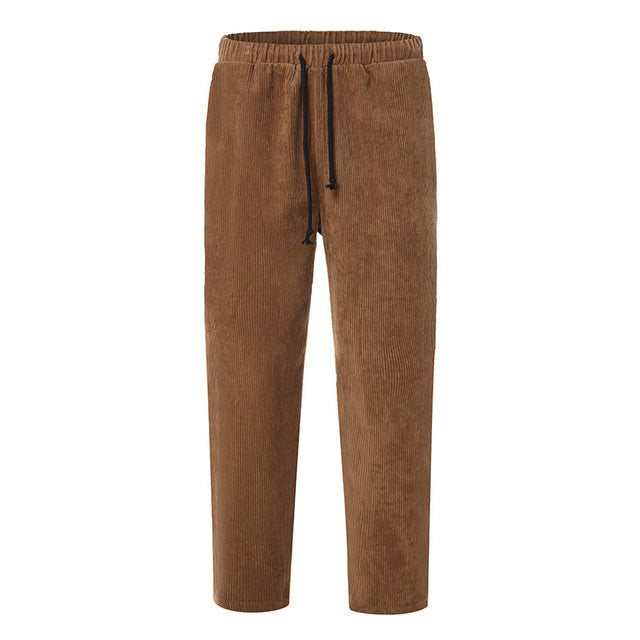 Men's Winter Corduroy Jogger Pants - Streetwear