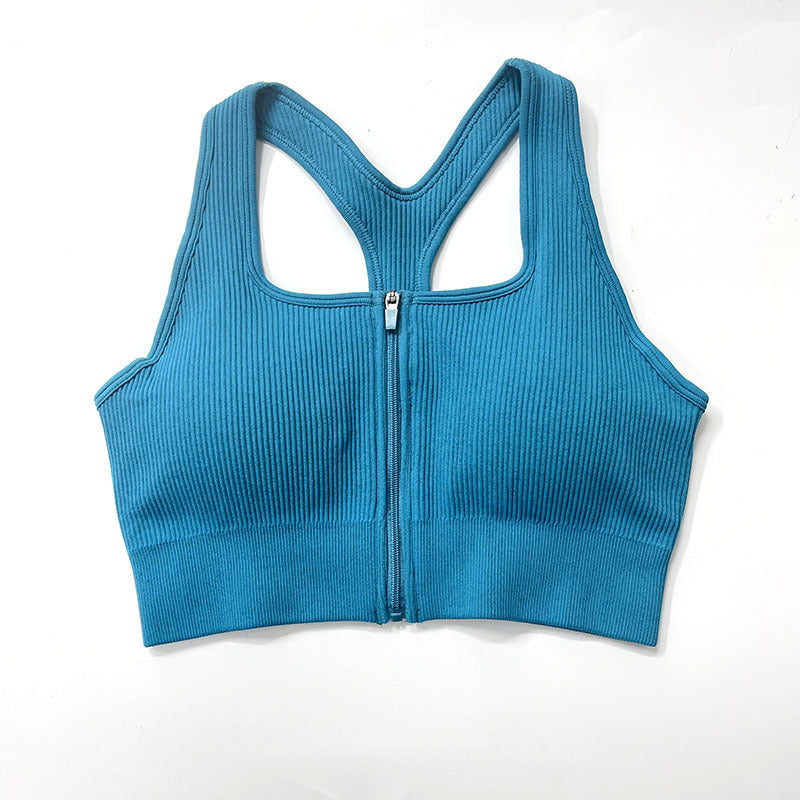 Zip Sports Top - Tight Front-Zip Sports Bra