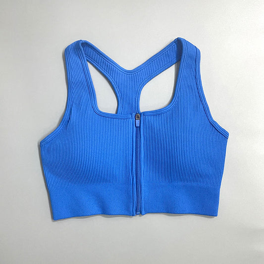 Zip Sports Top - Tight Front-Zip Sports Bra