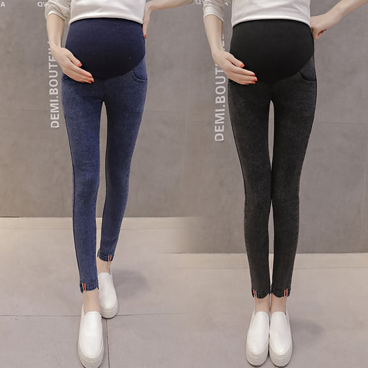 Maternity Denim Look Leggings for Pregnant Women