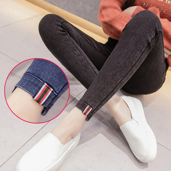 Maternity Denim Look Leggings for Pregnant Women