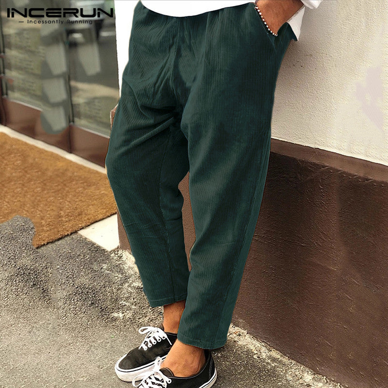 Men's Winter Corduroy Jogger Pants - Streetwear