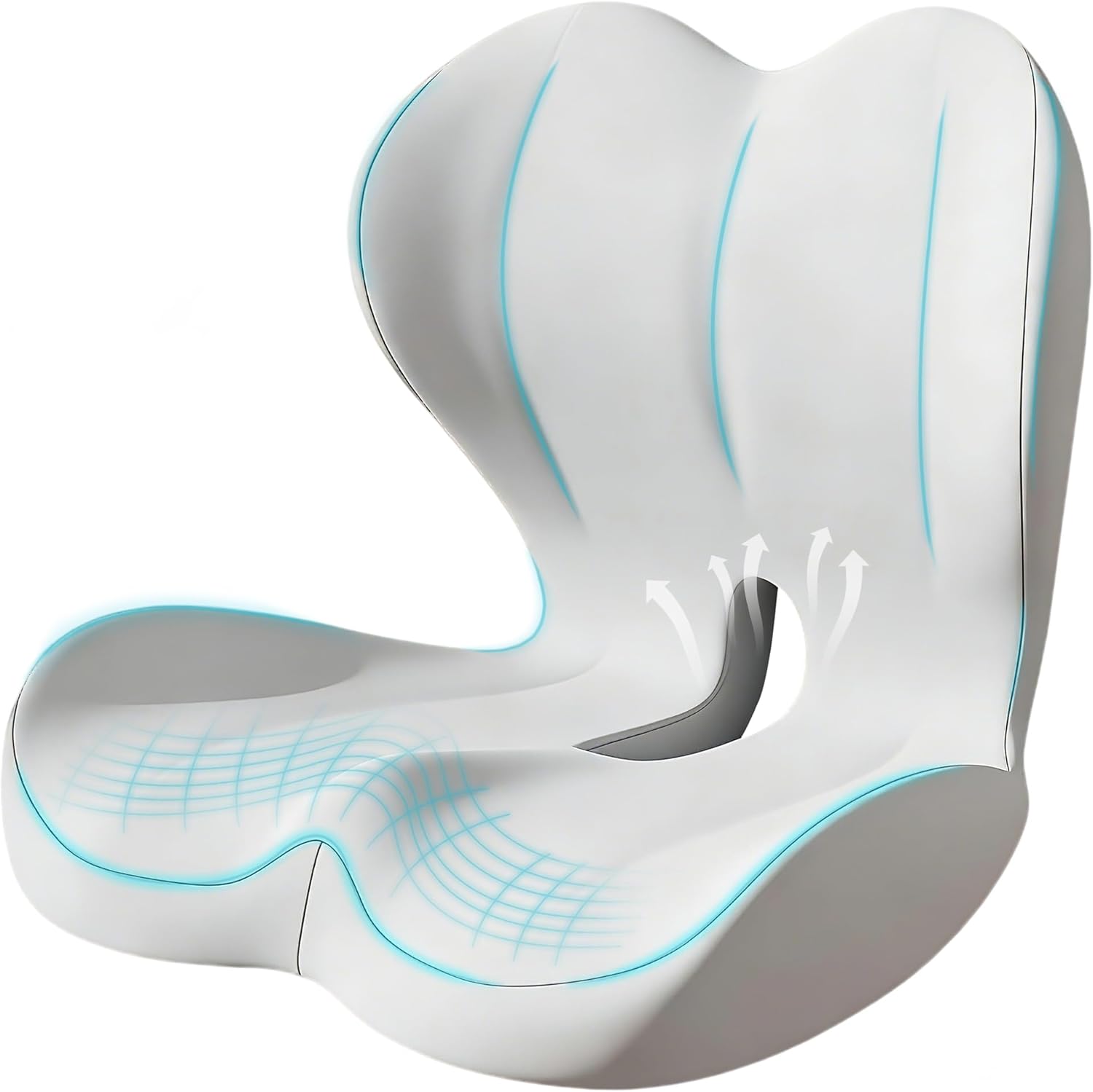 Lumbar Support Pillow Memory Foam Ergonomic Seat Cushion