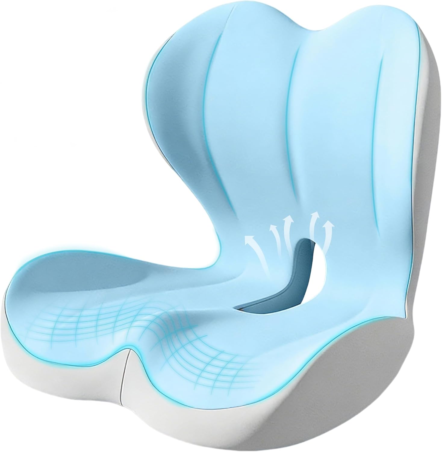 Lumbar Support Pillow Memory Foam Ergonomic Seat Cushion