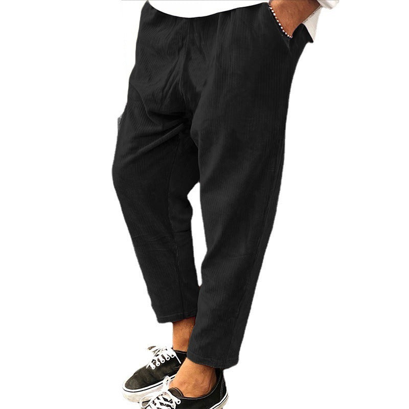 Men's Winter Corduroy Jogger Pants - Streetwear