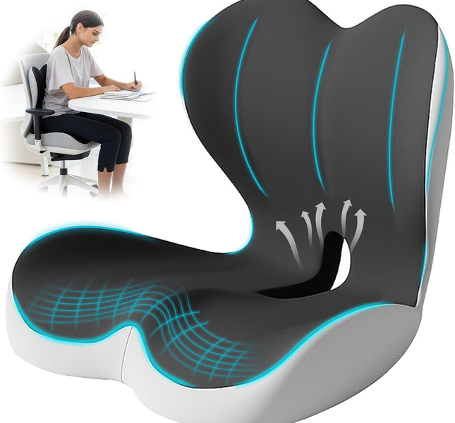 Lumbar Support Pillow Memory Foam Ergonomic Seat Cushion