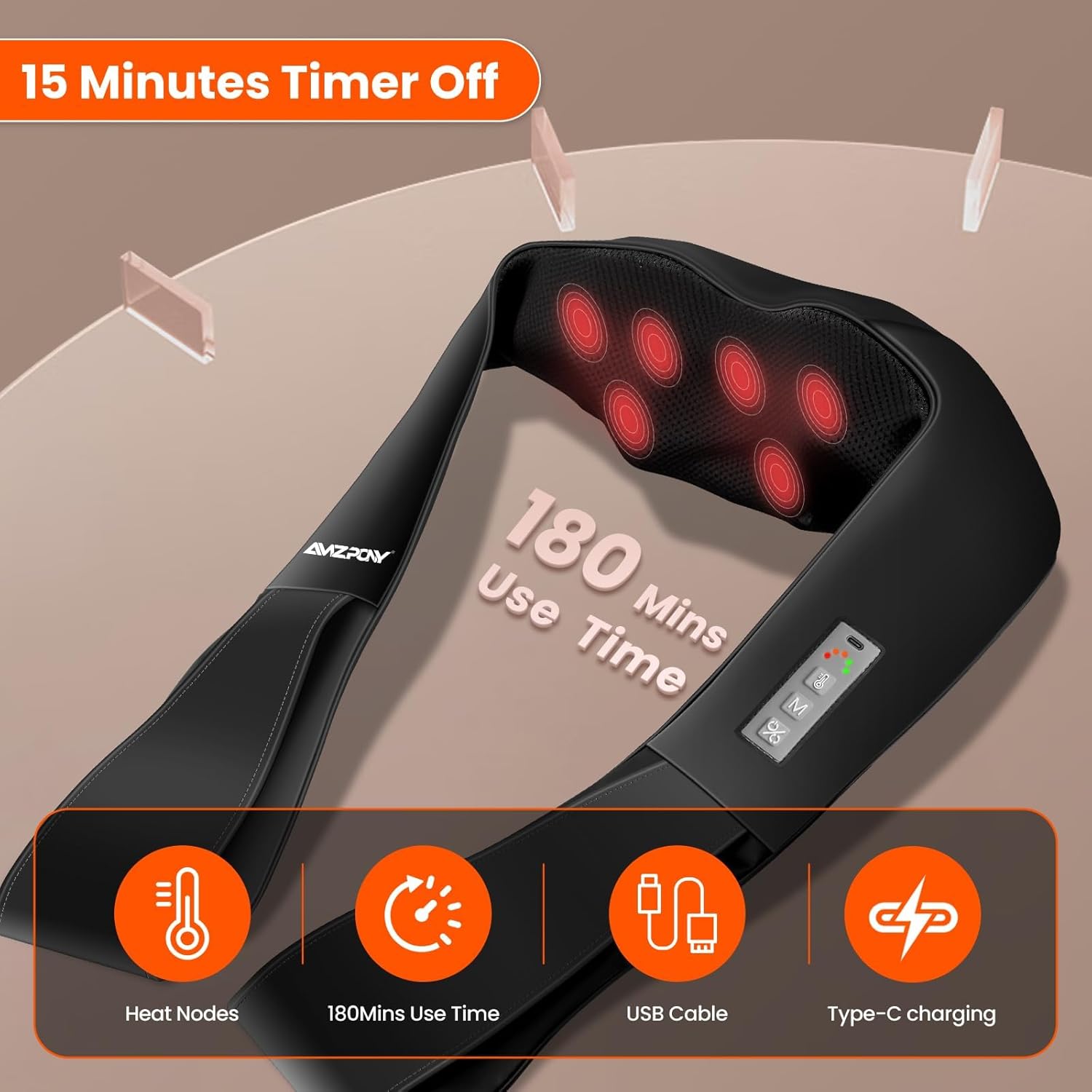 Cordless Neck Massager for Pain Relief Deep Tissue