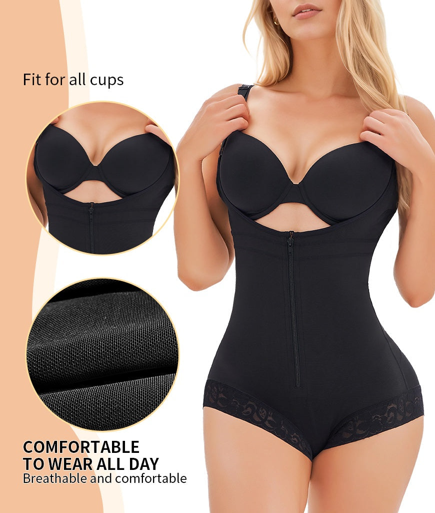 Women’s Colombian Fajas Postpartum Tummy Control Full Body Shaper & Butt Lifter Bodysuit