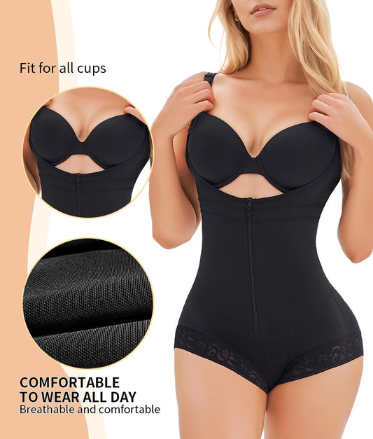 Women’s Colombian Fajas Postpartum Tummy Control Full Body Shaper & Butt Lifter Bodysuit