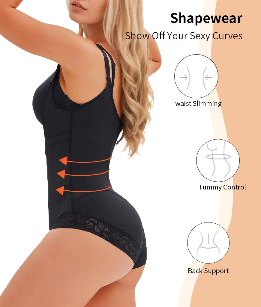 Women’s Colombian Fajas Postpartum Tummy Control Full Body Shaper & Butt Lifter Bodysuit