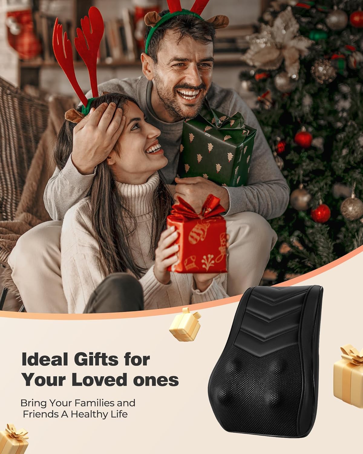 3D Kneading Back Massage Pillow for Pain Relief