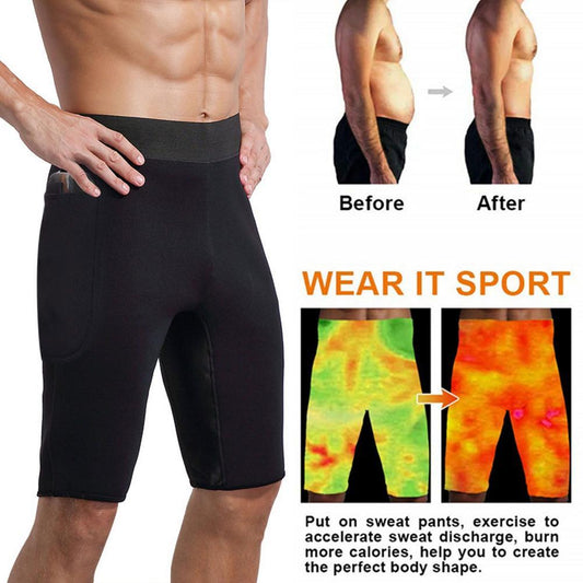 Men's Sauna Sweat Slimming Shorts – Body Shaper for Fitness