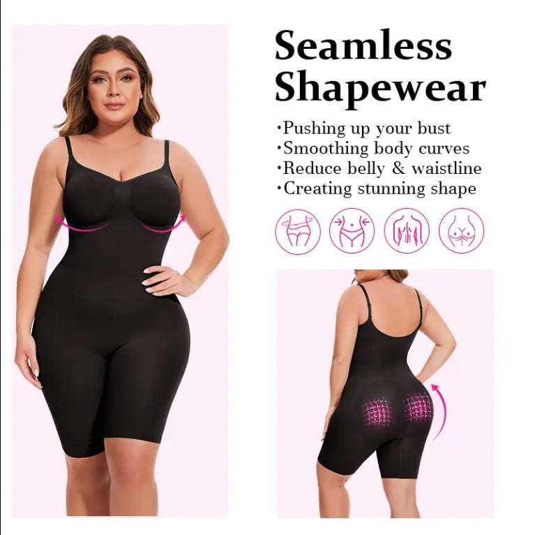 Seamless Postpartum Abdomen Shapewear – Mid-Thigh Slimming Body Shaper for Women