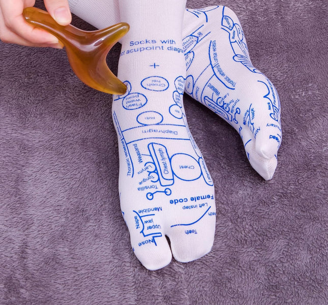 Reflexology Socks With Trigger Point Massage Tool